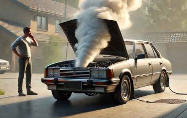 Дым из-под капота при запуске двигателя  - причины, ремонт