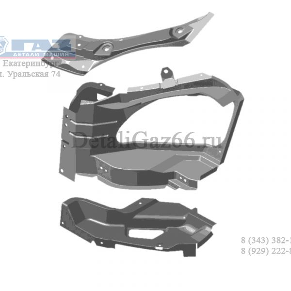 Облицовка фары ГАЗель прав. в сб. н/о (ООО "Автомобильный завод "ГАЗ") /3302-8401532/
