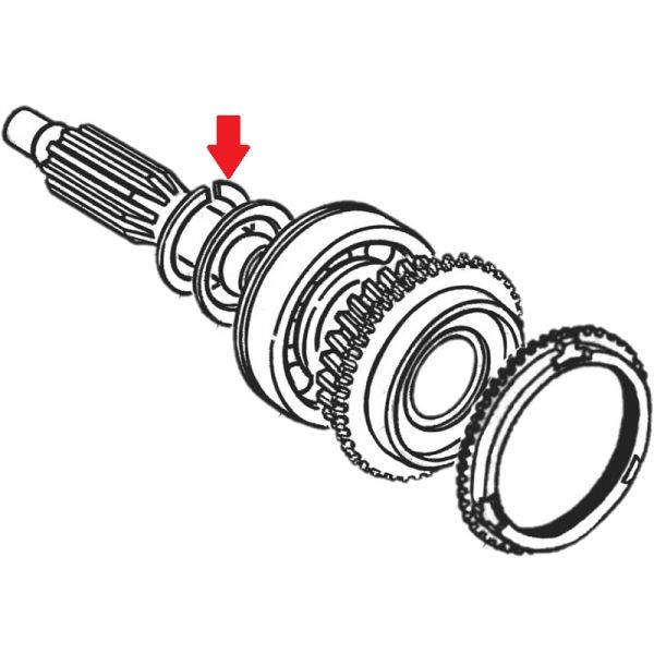 Кольцо стопорное подшипника вала первич. КПП Волга, ГАЗель (А35) (ООО "НИЖЕГОРОДСКИЕ МОТОРЫ" ГАЗ Оригинал) /4598360-27/