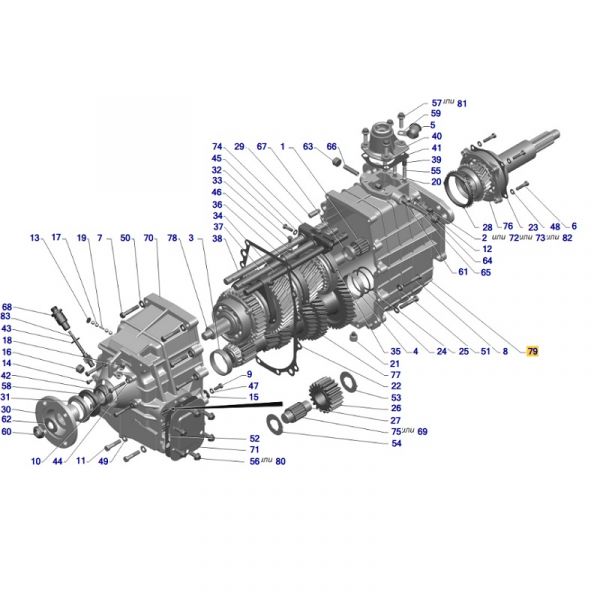 Картер КПП ГАЗ-3309, Валдай перед.часть (ООО "НИЖЕГОРОДСКИЕ МОТОРЫ"  ГАЗ Оригинал) /3309-1701015-11/