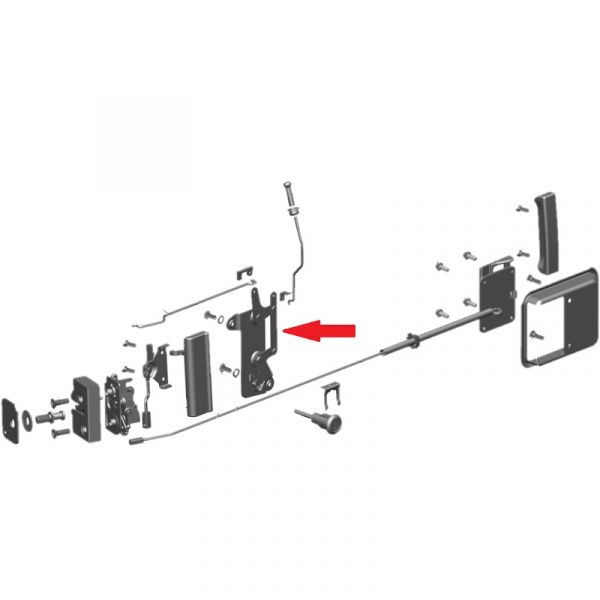 Механизм выкл. замка бок. двери ГАЗель (ПАО "ГАЗ") /2705-6425200/