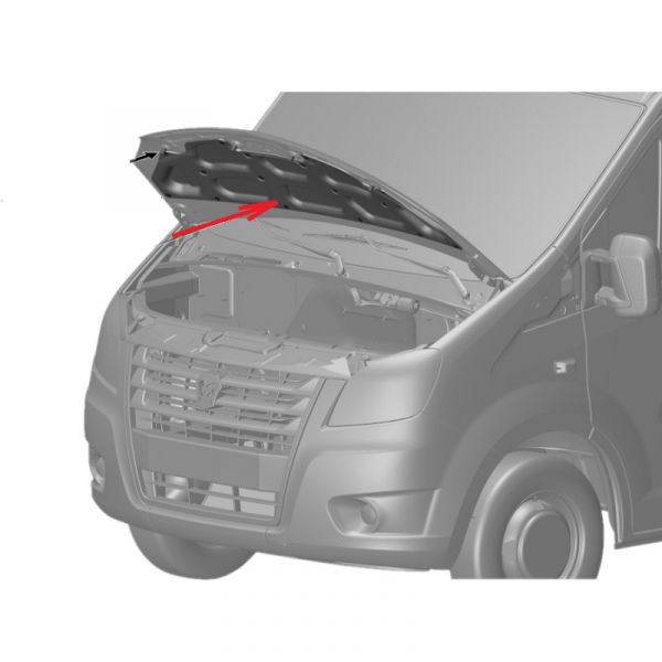 Термошумоизоляция капота ГАЗель NEXT (ПК "Велам-Рус" ГАЗ Оригинал) /А21R23-8412302/