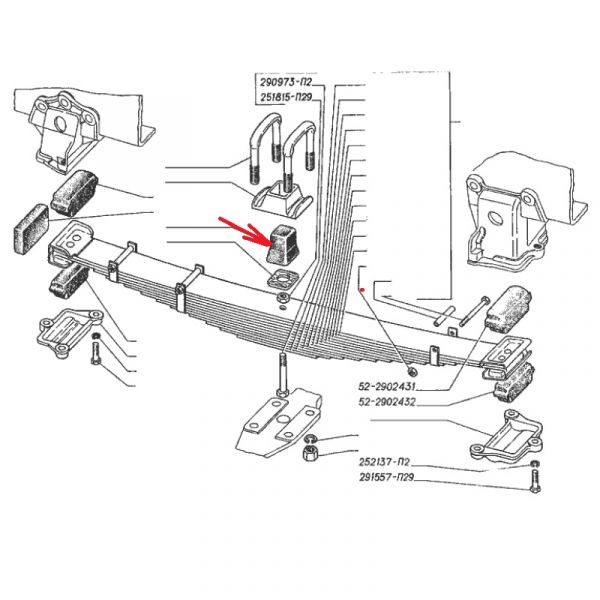 Отбойник перед. рессоры ГАЗ-3307,09,53, ГАЗон NEXT (ОАО "Балаковорезинотехника") /.64-5640/