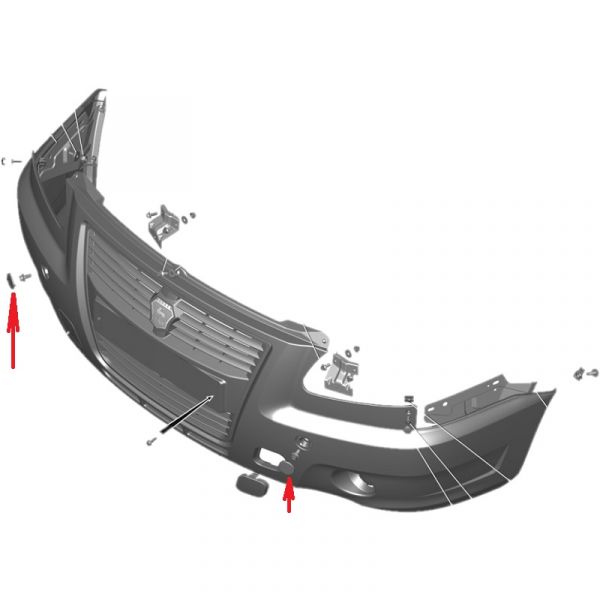 Заглушка бампера переднего ГАЗель (бизнес) (большая) (стигма-нн  ГАЗ) /3302-2803306-10/