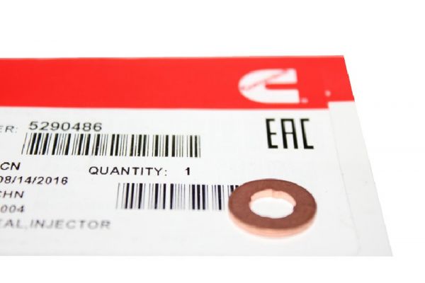 Шайба медная форсунки дв. Cummins ISF 2.8L ГАЗель (Cummins ГАЗ Оригинал) /5290486F/