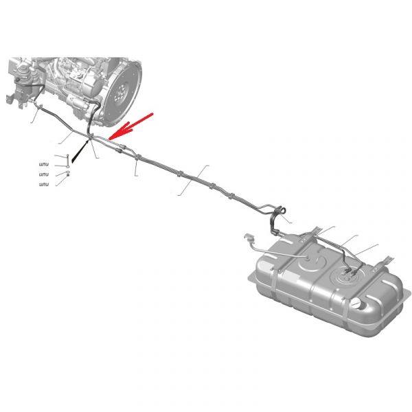 Трубка топливная сливная от двигателя ГАЗель NEXT (АО СУМИРИКО АУТОМОТИВ ХОУЗ РУС) /А21R22.1104100/