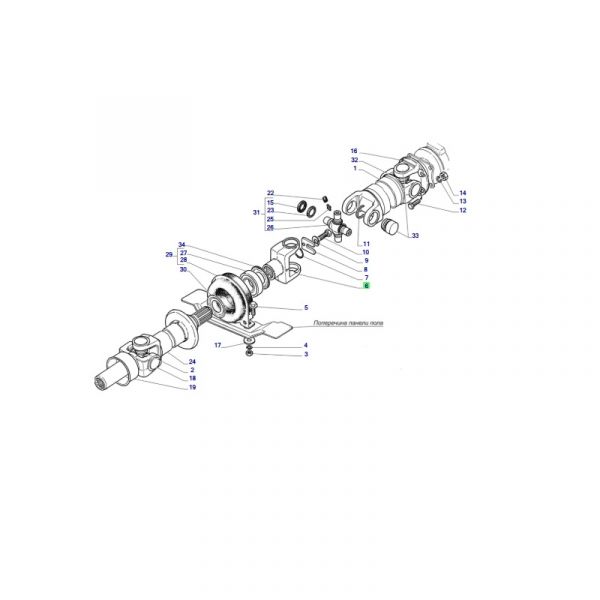 Вилка кардана промежут. Волга, ГАЗель (АМЗ г.Арзамас ГАЗ Оригинал) /31029-2201048-10/