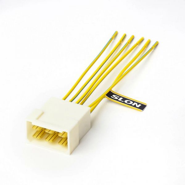 Колодка 6-ти клеммная штыревая серии 6.3 с проводами (Slon) /SLRK-374-02/