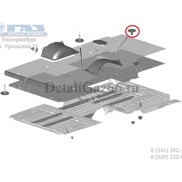 Пистон крепл. настила пола ГАЗель,Соболь (стигма-нн  ГАЗ Оригинал) /3221-5102120/