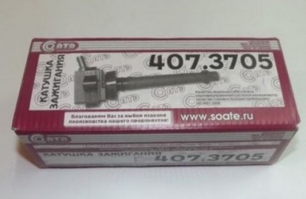 Катушка зажигания дв. 405, 409 индивидуальная (ЗАО "СОАТЭ", г.Ст.Оскол) /407-3705000/