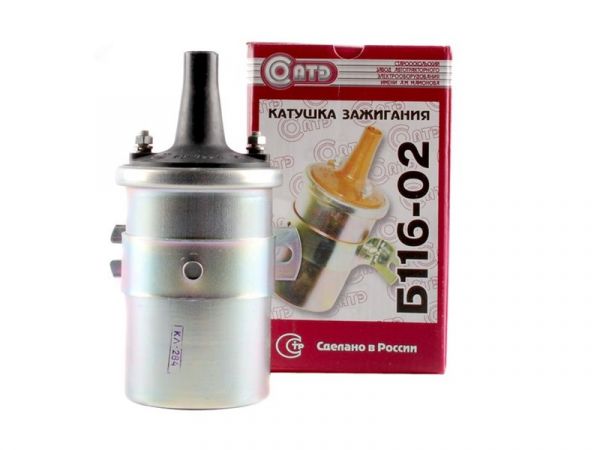 Катушка зажигания ГАЗ-24, УАЗ, ГАЗ-3307 (ЗАО" Старооскольский з-д АТЭ им.Мамонова",г. Старый Оскол) /Б116-3705000-02/