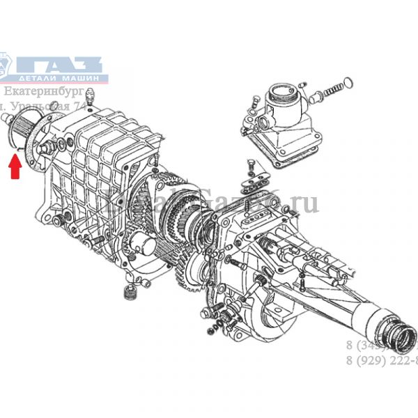 Кольцо стопорное перв. вала КПП 5-ст. Волга, ГАЗель (Технотрансдеталь ГАЗ Оригинал) /20-1701034/