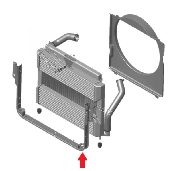 Рамка радиатора ГАЗель Cummins ISF 2.8L (ООО "Автомобильный завод "ГАЗ") /3302-1302010-30/