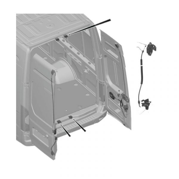 Тяга привода дополнительного замка задней левой двери ГАЗель NEXT верхняя (Kiekert Automotive (Changshu) CO., LTD, Китай) /А31R23.6305442/