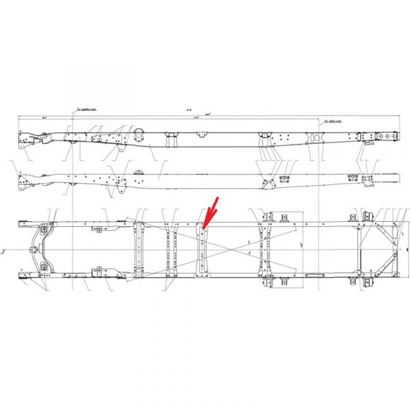 Поперечина опоры кардан. вала ГАЗ-3307,09 (ПАО "ГАЗ") /53А-2801248-01/
