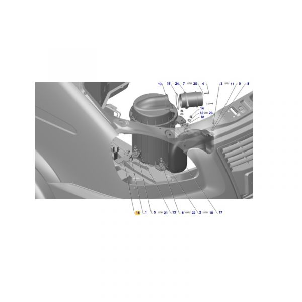 Кронштейн возд. фильтра ГАЗель дв. УМЗ ЕВРО-4 (ПАО "ГАЗ" Оригинал) /33023-1109136/