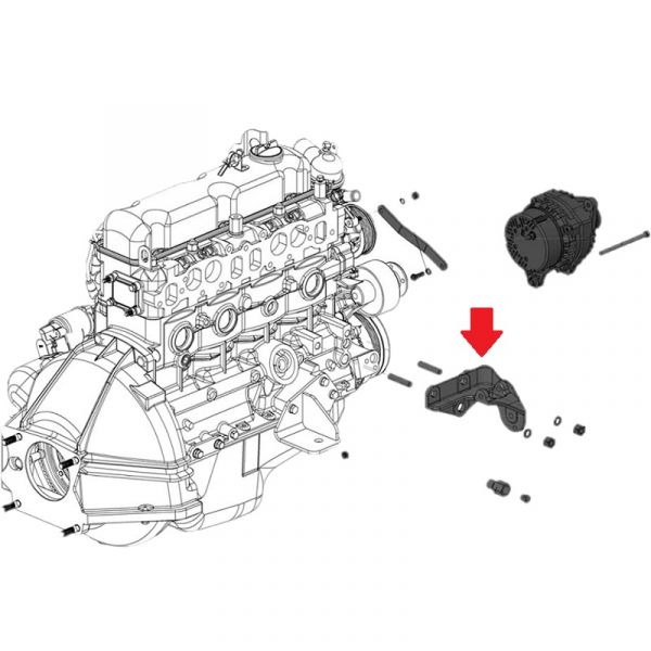 Кронштейн генератора 4216 дв. 2012- ниж. (ПАО "ГАЗ" Оригинал) /4216.3701050-01/