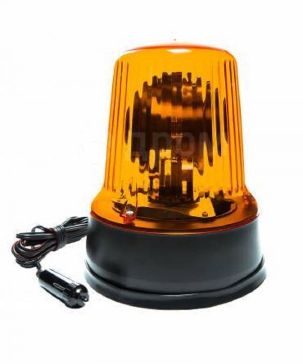 Маяк проблесковый на магните 12В (провод в прикуриватель) (Сакура г. Уфа) /С12-21М ЖЕЛТ/