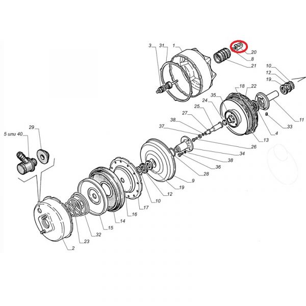 Проушина штока вакуумного усил. (ПАО "ГАЗ") /24-3510068-01/