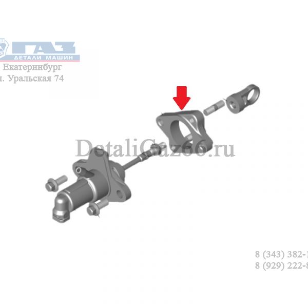 Кронштейн главного цилиндра сцепления ГАЗель (бизнес) (ПАО "ГАЗ") /3302-1602303/