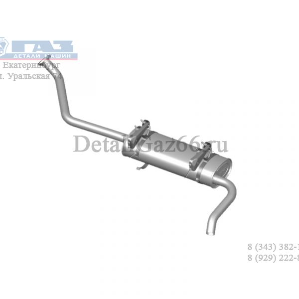 Глушитель ГАЗель NEXT дв. Cummins ISF 2.8L ЕВРО-4 (удл.) (ООО "Автомобильный завод "ГАЗ") /А21R32-1201008/