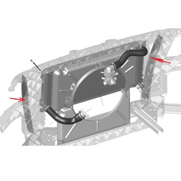 Уплотнитель радиатора ГАЗель NEXT (НОВЛАЙН, ЩЕЛКОВО  ГАЗ Оригинал) /А21R23-1302292/