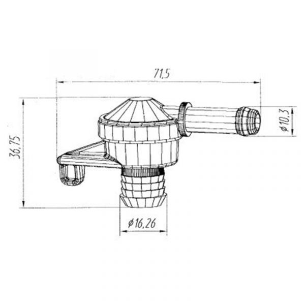 Клапан обратный вакуума ГАЗель дв. Cummins (ООО "Роберт Бош", Химки) /0204255397/
