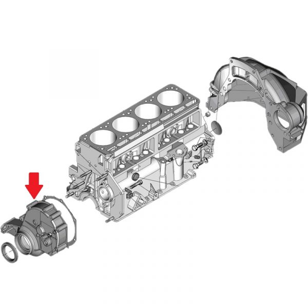 Крышка р/шестерен дв. УМЗ-4216 ГАЗель без сальника (АО "Ульяновский моторный завод"  УМЗ) /4216-1002060/