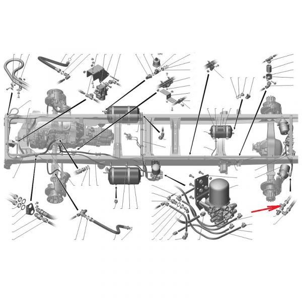Тройник горизонтальный торм. системы ГАЗон NEXT (Камоцци Пневматика, г. Москва) /D2062М22Х1.5-М20Х1.5/
