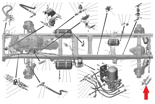 Фитинг уголовой торм. трубки ГАЗон NEXT (ООО Камоцци Пневматика, г. Москва ГАЗ Оригинал) /.D2012М20Х1.5-М16Х1.5/
