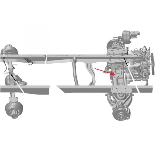 Трубка от тройника к шлангу лев. переднего тормоза ГАЗель NEXT ("ТЗК ГАЗ") /А21R23-3506020/