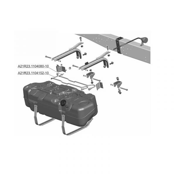 Бак топливный ГАЗель, ГАЗель NEXT дв. Evotech (пласт.) (без Webasto) (ЯПП Рус Автомобильные Системы, Калуга  ГАЗ Оригинал) /А21R23.1101006/