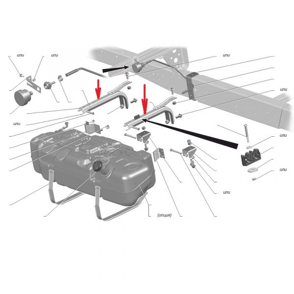 Кронштейн крепл. бака топливного (пласт.) ГАЗель,ГАЗель NEXT,Соболь (ООО "Автомобильный завод "ГАЗ") /А21R32-1101102/