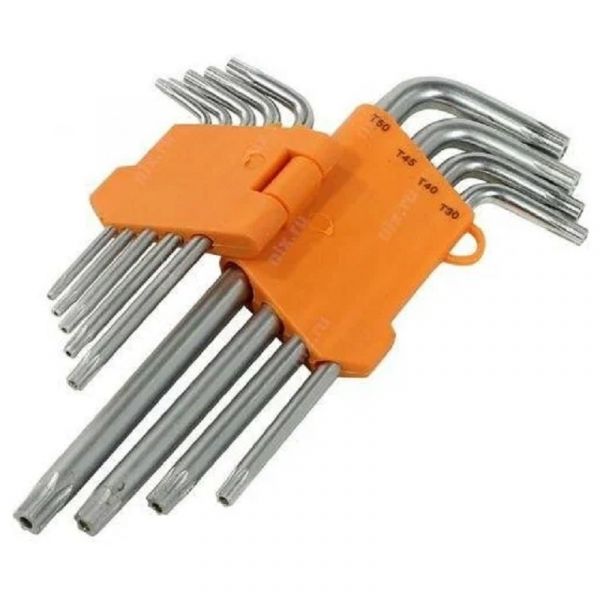 Набор звездочек 9пр. Т10-Т50 с отверстием (АвтоDело Professional) /39151/