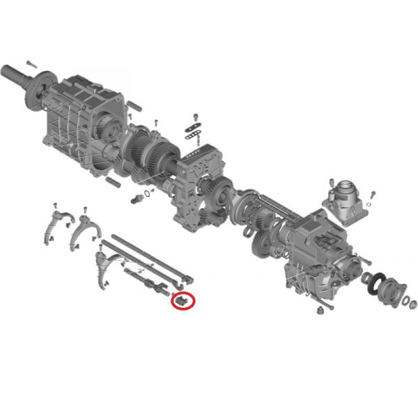 Головка штока 5 передачи и зад. хода КПП ГАЗель NEXT (ООО "НИЖЕГОРОДСКИЕ МОТОРЫ" ГАЗ Оригинал) /A21R22-1702054/