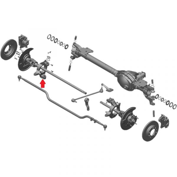 Кулак поворотный Соболь 4WD со втулками прав. без АБС (ПАО "ГАЗ" Оригинал) /23107-2304044/
