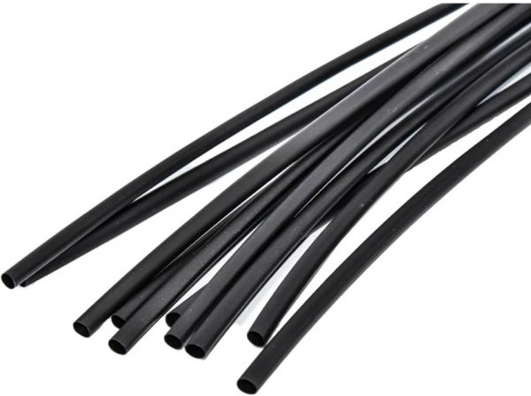 Трубка термоусадочная d= 8 мм черная (1 м) "REXANT"