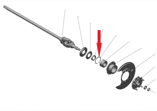 Кольцо стопорное подш. перед. ступицы Соболь п/прив. (ПАО "ГАЗ") /4531149-530/