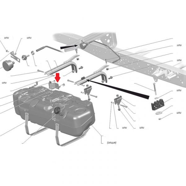 Кронштейн крепл. бака топливного (пласт.) ГАЗель NEXT (малый) (ПАО "ГАЗ") /А21R32-1101122/
