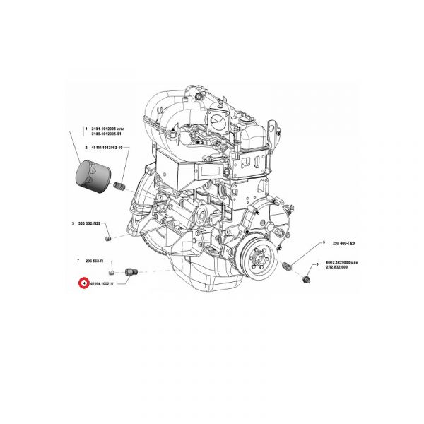 Штуцер крана масл. радиатора дв. 4216 (ООО"Силовые агрегаты-Группа ГАЗ") /42164.1002181/