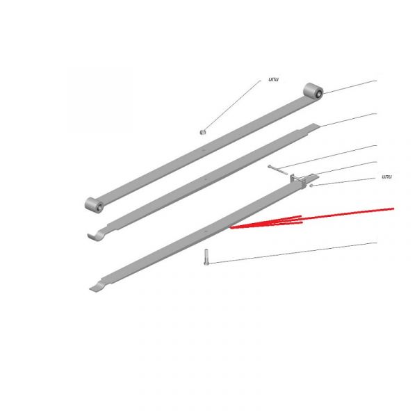 Лист №3 рессоры передней ГАЗон NEXT,Садко NEXT-4123 с хомут. (ПАО "ГАЗ" Оригинал) /С41R11-2902051/