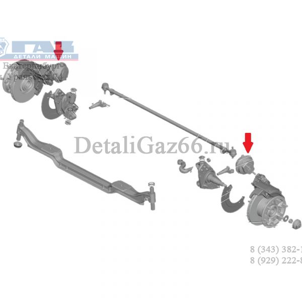 Камера тормоза ГАЗон NEXT передняя левая (WABCO Austria Ges.m.b.H, Австрия ГАЗ Оригинал) /C41R11.3519031/