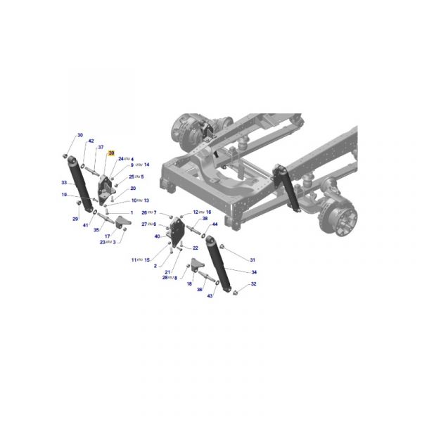 Кронштейн крепл. амортизатора ГАЗон NEXT перед. верх. прав. (ПАО "ГАЗ" Оригинал) /С41R11-2905540/