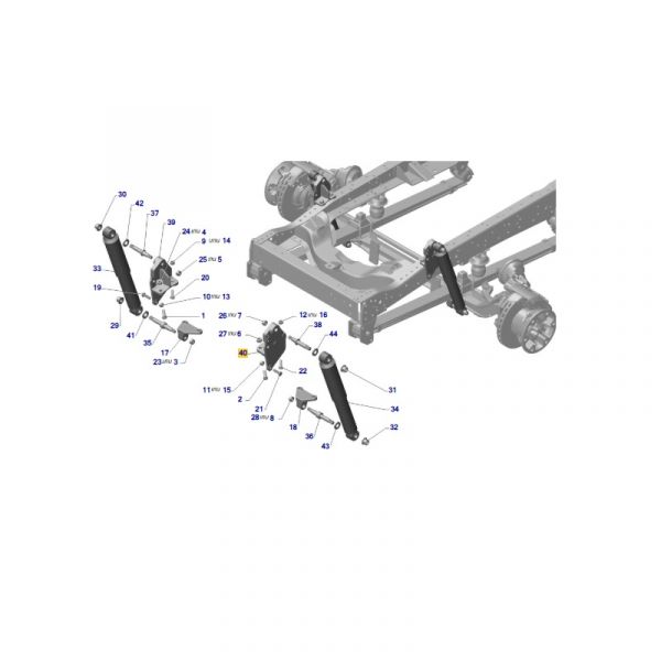 Кронштейн крепл. амортизатора ГАЗон NEXT перед. верх. лев. (ПАО "ГАЗ" Оригинал) /С41R11-2905541/