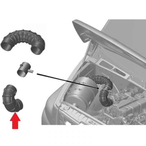 Шланг воздухоподвод. к турбине ГАЗон NEXT дв. ЯМЗ-5344 (ОАО "ЯРТИ" ЯРОСЛАВЛЬ ГАЗ) /С41R13-1109300/