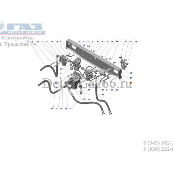 Клапан двухмагистральный пневмотормозов ГАЗон NEXT (WABCO Austria Ges.m.b.H, Австрия ГАЗ Оригинал) /С41R11.3562010/