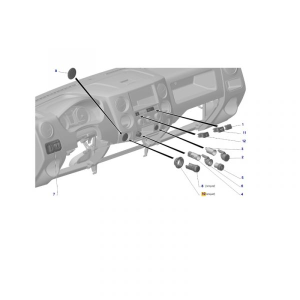 Основание клавишы вентил. отопителя ГАЗель-NEXT (ООО "Дзержинская Производственная Компания"  ГАЗ Оригинал) /А22R23-3710054/