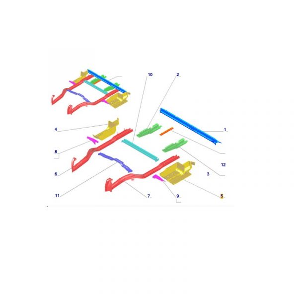 Подножка кабины ГАЗель-2705 лев. (метал) (ООО "Автомобильный завод "ГАЗ") /2705-8405013/