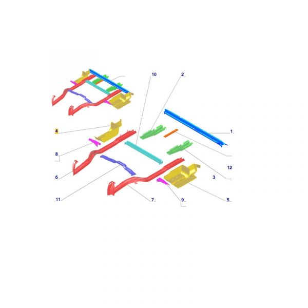 Подножка кабины ГАЗель-2705 прав. (метал) (ООО "Автомобильный завод "ГАЗ") /2705-8405012/
