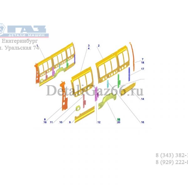 Усилитель арки зад. колеса ГАЗель-2705 лев. (ПАО "ГАЗ" Оригинал) /3221-5401149/